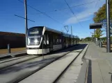 Odense Letbane mit Niederflurgelenkwagen 09 "Friheden" am Parken Süd (2022)