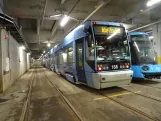 Oslo Niederflurgelenkwagen 166 innen Grefsen trikkebase (2024)