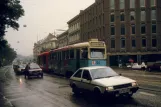 Oslo Straßenbahnlinie 15 mit Triebwagen 204nah Skillebekk (1987)