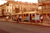 Oslo Straßenbahnlinie 19 mit Triebwagen 214 am Majorstuen (1980)