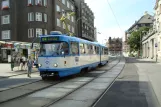 Ostrava Straßenbahnlinie 8 mit Gelenkwagen 803 am Náměstí Republiky (2008)