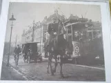 Plakat: Kopenhagen Straßenbahnlinie 9 mit Triebwagen 518 auf Grønningen (1909)