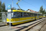 Plzeň Straßenbahnlinie 4 mit Gelenkwagen 311 am Košutka (2008)