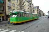 Posen Straßenbahnlinie 10 mit Gelenkwagen 667 am Św. Czesława (2008)