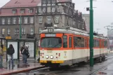 Posen Straßenbahnlinie 2 mit Gelenkwagen 905 am Rondo Kaponiera (2009)