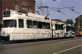 Postkarte: Amsterdam Straßenbahnlinie 1 mit Gelenkwagen 679 auf Pieter Calandlaan (1986)