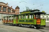 Postkarte: Basel Museumswagen 4 vor Depot Wiesenplatz (1977)