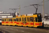 Postkarte: Basel Straßenbahnlinie 10 mit Gelenkwagen 256 am Wolfgottesacker (1989)