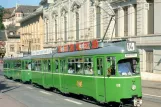 Postkarte: Basel Straßenbahnlinie 14 mit Gelenkwagen 610 auf Steinenberg (1991)