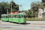 Postkarte: Basel Straßenbahnlinie 2 mit Triebwagen 414 nahe bei Bahnhof SBB (1988)