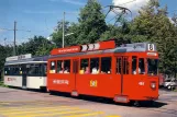 Postkarte: Basel Straßenbahnlinie 8 mit Triebwagen 409 auf Bundesplatz (1985)