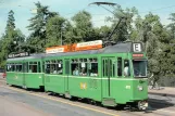 Postkarte: Basel Triebwagen 470 auf Wettsteinbrücke (1991)