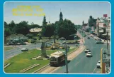 Postkarte: Bendigo Museumslinie Vintage Talking Tram mit Triebwagen 19 auf Charing Cross (1975)