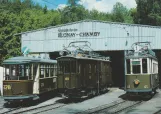 Postkarte: Blonay Beiwagen 370 vor Chemin de fer-musée Blonay-Chamby (1997)