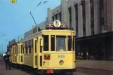 Postkarte: Brüssel Straßenbahnlinie 91 mit Triebwagen 1400 am Gade du Nord-Esplanade (1960)