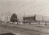 Postkarte: Cottbus Straßenbahnlinie 4  nahe bei Stadthalle (1971)