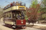 Postkarte: Crich Museumslinie mit Doppelstocktriebwagen 106 auf Tramway Village (1970)