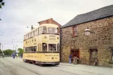 Postkarte: Crich Museumslinie mit Doppelstocktriebwagen 510 auf Tramway Village (1970)