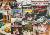 Postkarte: Dresden Triebwagen 296 im Museumsgastronomie 1900 (2007)