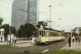 Postkarte: Düsseldorf Stadtrundfahrten mit Triebwagen 954 am Jan-Wellem-Platz (1988)