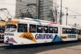 Postkarte: Düsseldorf Straßenbahnlinie 717 mit Gelenkwagen 2501 am Jan-Wellem-Platz (1986)