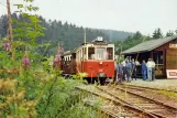 Postkarte: Erezée mit Triebwagen AR 133 "Francais" am T.T.A. Pont-d'Erezée (1970)