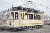 Postkarte: Frankfurt am Main Triebwagen 375 vor Verkehrsmuseum (1985)