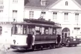 Postkarte: Freiburg im Breisgau Triebwagen 14nah Siegesdenkmal (1952)