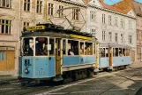 Postkarte: Göteborg Straßenbahnlinie 2 mit Triebwagen 129 auf Linnégatan (1930-1949)