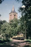 Postkarte: Haarlem Triebwagen A 28 im Monnickendam (1956)