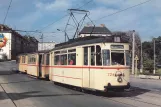 Postkarte: Halle (Saale) Regionallinie 5 mit Triebwagen 724 am Merseburg / Zentrum (1981)