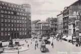 Postkarte: Hamburg Straßenbahnlinie 26  auf Gänsemarkt (1920)