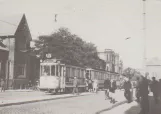 Postkarte: Hannover Straßenbahnlinie 11 mit Triebwagen 102 am Hildesheim Hbf (1946)