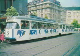 Postkarte: Hannover Straßenbahnlinie 6 mit Triebwagen 413 am Hauptbahnhof (1981)