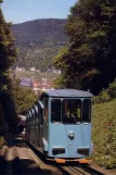 Postkarte: Heidelberg Bergbahn mit Triebwagen Bergbahn 2 nahe bei Schloss (1998)