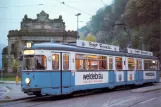 Postkarte: Heidelberg Straßenbahnlinie 5 mit Gelenkwagen 241 am Karlstor (1973)