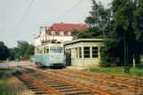 Postkarte: Helsingborg Straßenbahnlinie 3 mit Triebwagen 54 am Miatorps (1960)