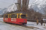 Postkarte: Innsbruck Straßenbahnlinie 1 mit Triebwagen 65 vor Stubaitalbahnhof (1986)