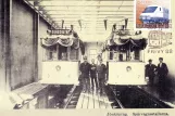 Postkarte: Jönköping Triebwagen 8 innen Spårvagnsstallarna (1907)