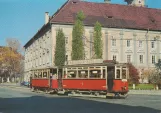 Postkarte: Klagenfurt Straßenbahnlinie A mit Triebwagen 7 auf Heiligengeistplatz (1959)