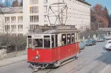 Postkarte: Klagenfurt Straßenbahnlinie A mit Triebwagen 8 auf Sankt Veiter Straße (1959)