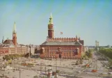 Postkarte: Kopenhagen auf Rathausplatz (1963)