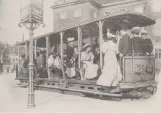 Postkarte: Kopenhagen Offen Beiwagen 254 am Kongens Nytorv (1907)