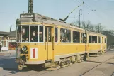 Postkarte: Kopenhagen Straßenbahnlinie 1  auf Østerport Station (1954-1956)