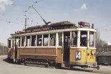 Postkarte: Kopenhagen Straßenbahnlinie 14 mit Triebwagen 310 am KB Hallen (1960)