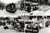 Postkarte: Leipzig Straßenbahnlinie 3 mit Triebwagen 179 auf Plagwitzer Jahrmarkt (1920)