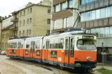 Postkarte: Linz Straßenbahnlinie 3 mit Gelenkwagen 66 am Landgutstr. Urfahr, Bergbahnhof (1996)