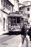 Postkarte: Lissabon Straßenbahnlinie 12E mit Triebwagen 572 auf Rua São Tomé (1985)