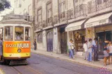 Postkarte: Lissabon Straßenbahnlinie 12E mit Triebwagen 581 am Sé (1998)