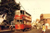 Postkarte: London Straßenbahnlinie 46 mit Doppelstocktriebwagen 100nah Erith Church (1952)